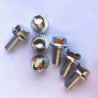 Zinc Plated DIN6921 M12 Carbon Steel Hex Head Bolts Metric Flange Customized Logo