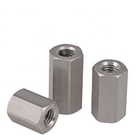 DIN6334 long nut hex nuts carbon steel galvanized grade 4.8 hexagon coupling nuts