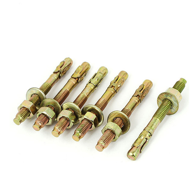 4.8 Grade Headed M12 Hilti Wedge Anchor Steel Galvanized Through Bolts