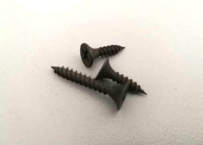 Black Color Flat Head Self Drilling Screws , Self Tapping Drywall