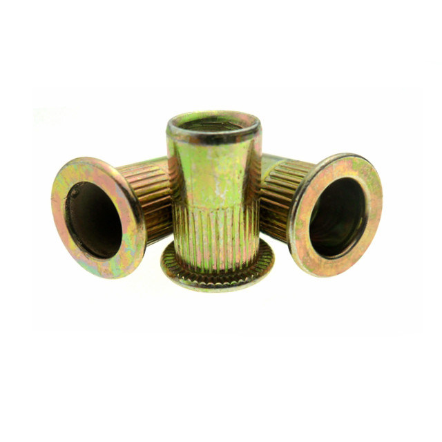 M3 M12 Carbon Steel Zinc Plated Flat Head Blind Rivet Nuts With