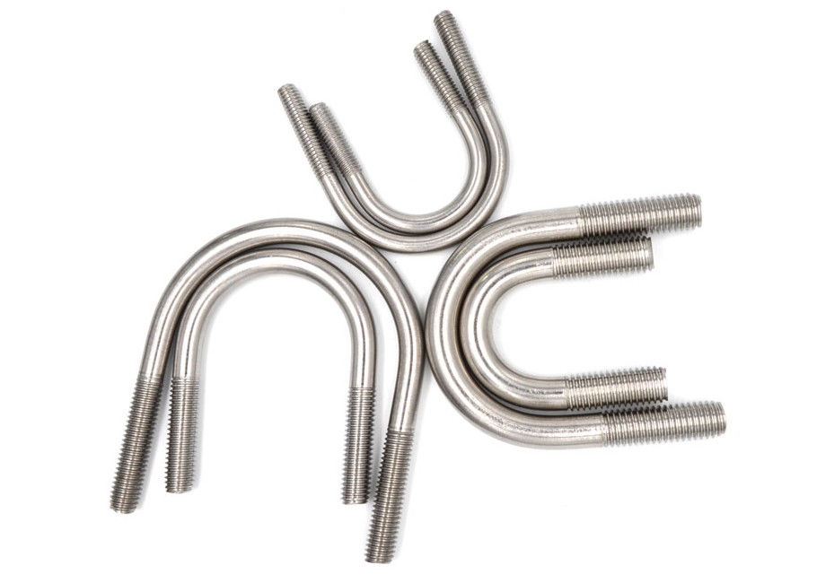 half thread U TYPE BOLT WITH DIN975 standard zinc plated carbon steel meterial fasteners