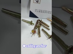 Yellow Zinc Plated Ceiling Anchor Bolt Carbon Steel Grade 4.8 6x40mm 6x60mm