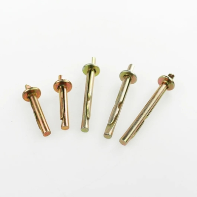 Drywall Carbon Steel Expansion Screw Anchor M6 Yellow Zinc Plated