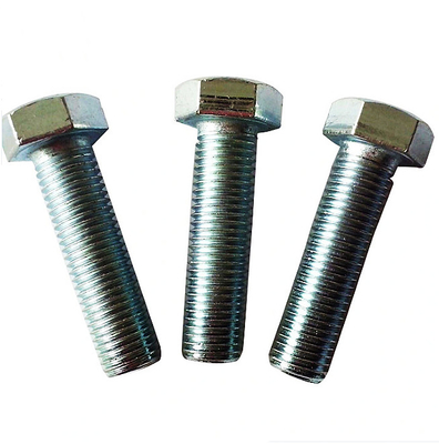 Zinc Plated Din 933 Carbon Steel Hexagon Bolt M3-M56 Galvanized Buildings