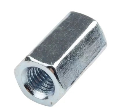 Standard DIN6334 Hexagon Long Nut Galvanized Carbon Steel