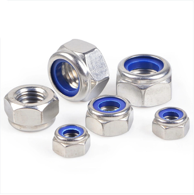 Din 982 Anti Theft Nut Galvanized Steel Insert Nylon Lock Antilose