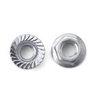 Din6923 Hexagon Flange Nut With Flange Washer Press Riveted Zinc Silver