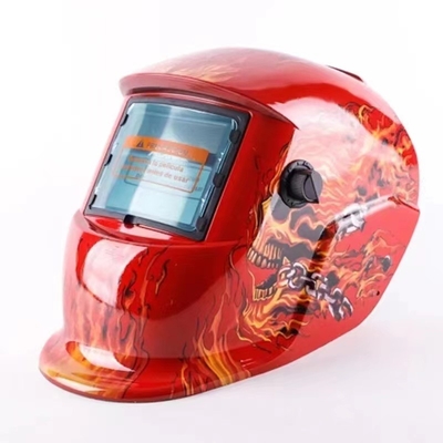 Red Colour Odm Self Darkening Welding Helmet Pp Material