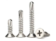Hardened Countersunk Head Cross M3.5 Drill Tail Screw With White Zinc