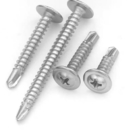 SS304  cross head round head with washer drill tail screw galvanized large flat head