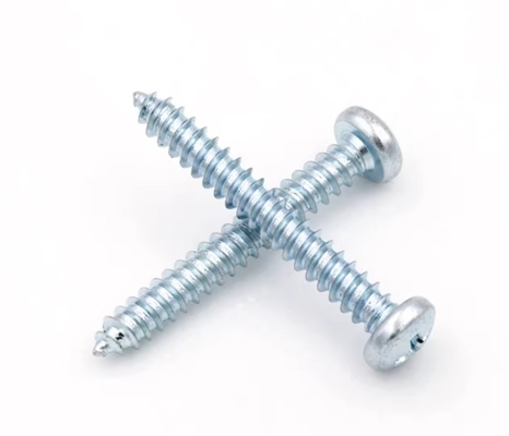 Factory Quality Self Tapping Screws With Cross Pan Heads Hardened M3.5*19  Silvery