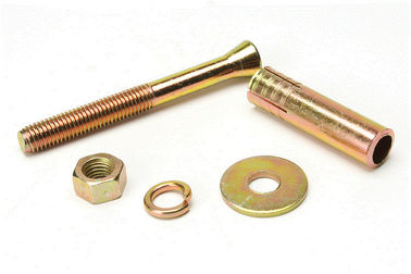 Yellow Zinc Elevator M24 Expansion Screws For Building Component Load Bearing