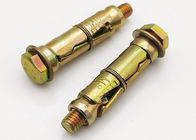 3pcs Heavy Duty M6*60 Fixing Sleeve Anchor Bolts Yellow Zinc Plated Carbon Steel