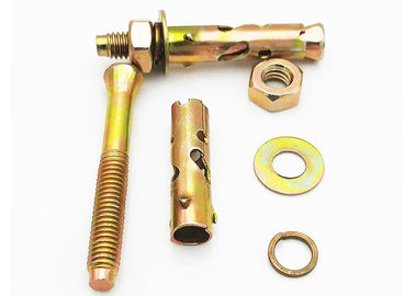 yellow /white zinc planted Anchor Bolt Antiskid Shark Fin Type M6 zinc planted finished