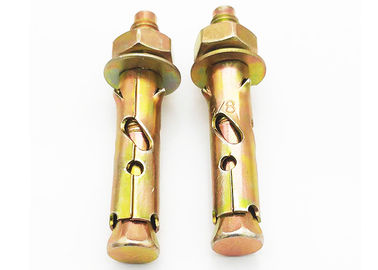 Grade 4.8 Anti Skid Shark Fin Expansion Anchor Bolt Yellow Color Carbon Steel Material