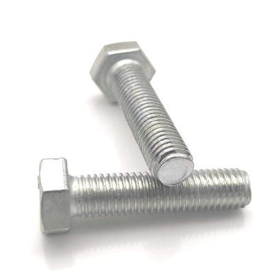 Full Thread 6mm Hex Head Bolts White Zinc Plated