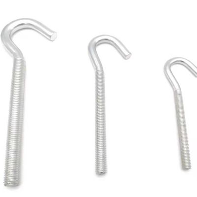 Carbon Steel 8.8 Hook Anchor Bolt White Zinc Plated Customized