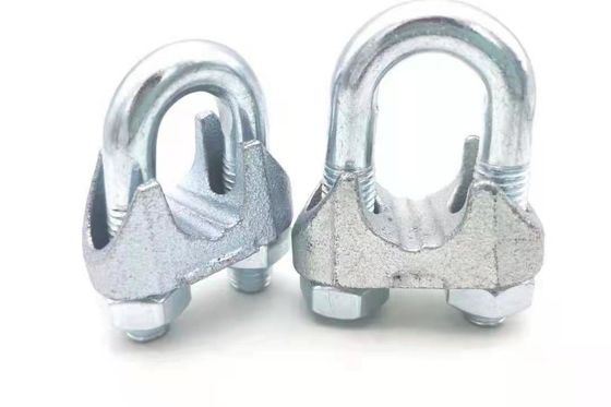 Forged Cast Iron Steel Wire Rope Clamp White Zinc Plated Class 4.8 For Lockset