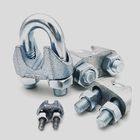 Forged Cast Iron Steel Wire Rope Clamp White Zinc Plated Class 4.8 For Lockset