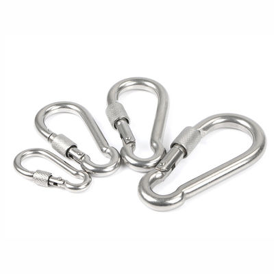 DIN 5299 spring snap hook carabiner white zinc plated carbon steel