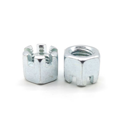 Carbon Steel Zinc Galvanized Hexagon Slotted Nut M10 M12 Din 935