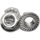 Flange-nut Customize Carbon Steel Hex Head Nuts , Hexagon Coupling Nuts DIN Standard
