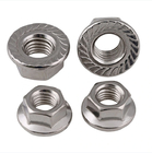 Flange-nut Customize Carbon Steel Hex Head Nuts , Hexagon Coupling Nuts DIN Standard