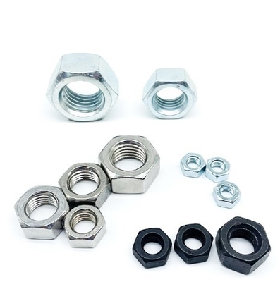 Carbon Steel M3 Hex Head Nuts Standard Zinc Plated / Hdg / Black Class 4.8/8.8/10.9