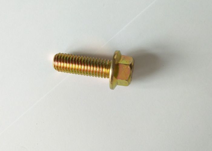 Fasteners M12 Hex Flange Bolt Din 6921 Yellow Zinc Plated Carbon Steel Grade 6.8