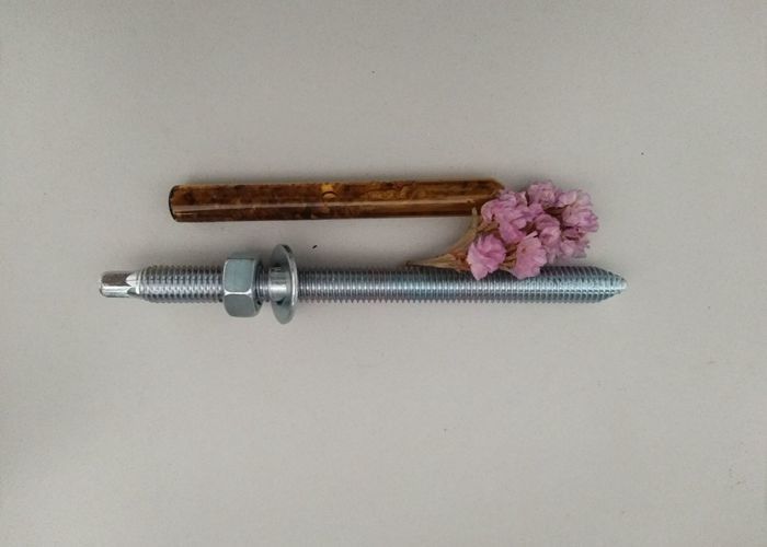 Carbon Steel Material M14 Chemial Anchor Bolt With Blue&amp;White Zinc Color Fasteners
