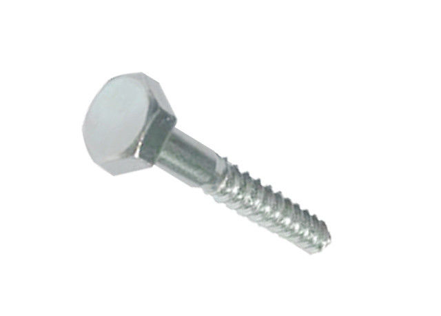 Hex Head Wood Screws Carbon Steel White Zinc Plated DIN571 M6-M12 For Fasteners