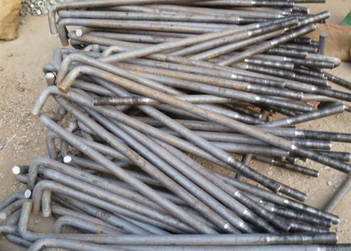 Carbon Steel Foundation L Anchor Bolts , Hold Down Bolts For Concrete
